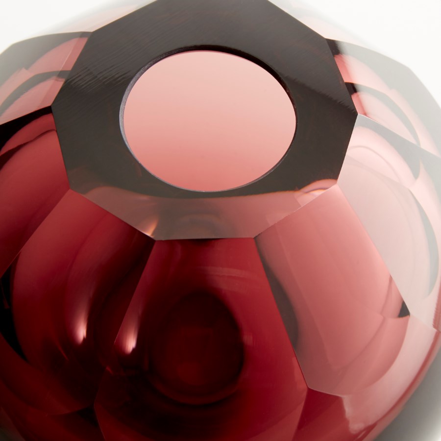 Wine color Glass Vase - The Nifty Decor