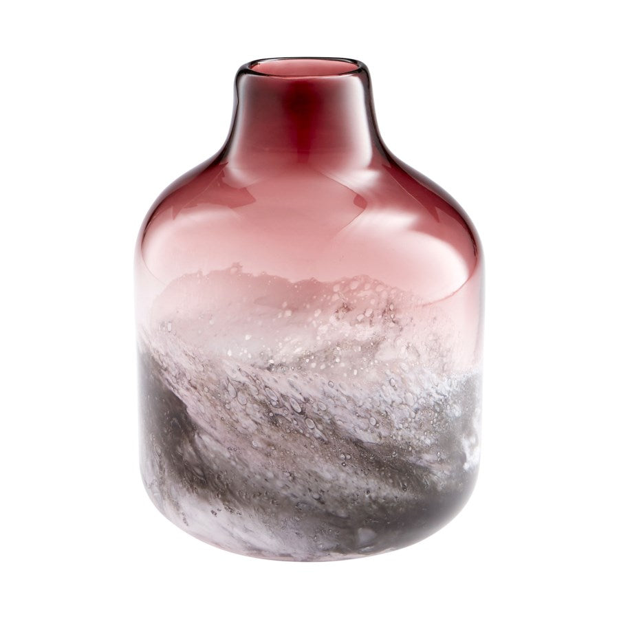 Purple and White Glass Vase - The Nifty Decor