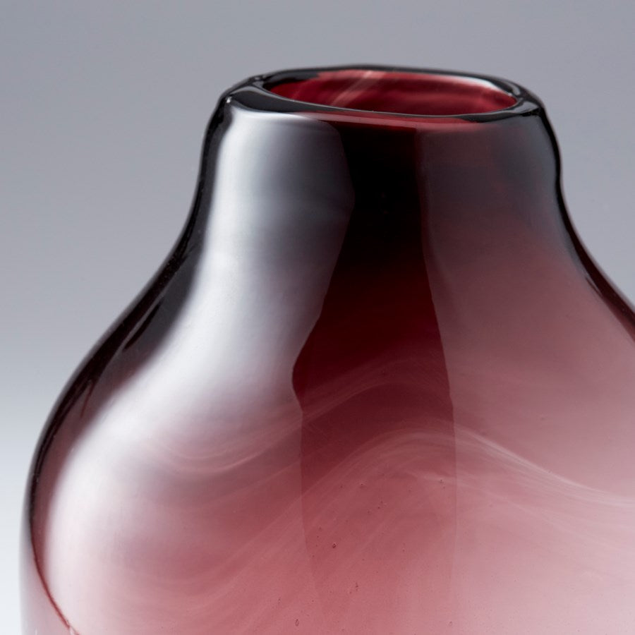 Purple and White Glass Vase - The Nifty Decor