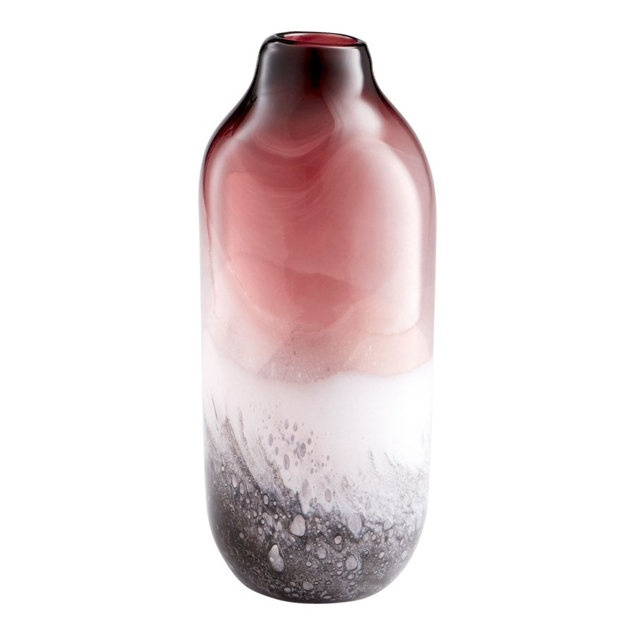 Purple and White Glass Vase - The Nifty Decor