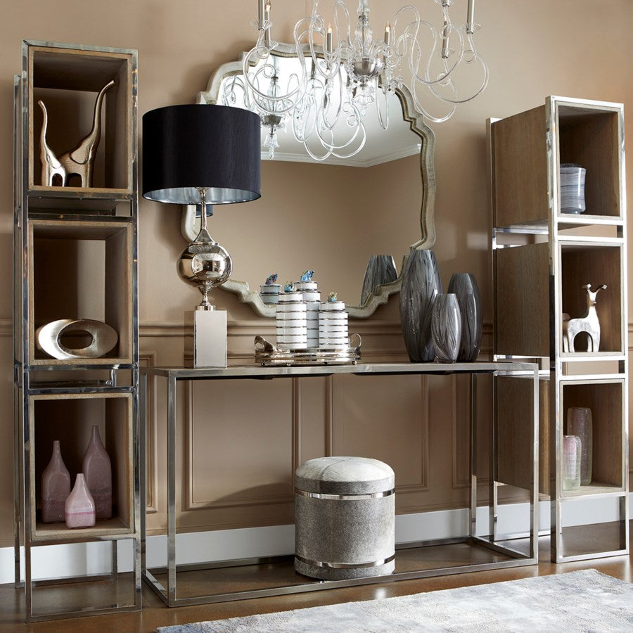 Grey Drum shape Vase - The Nifty Decor