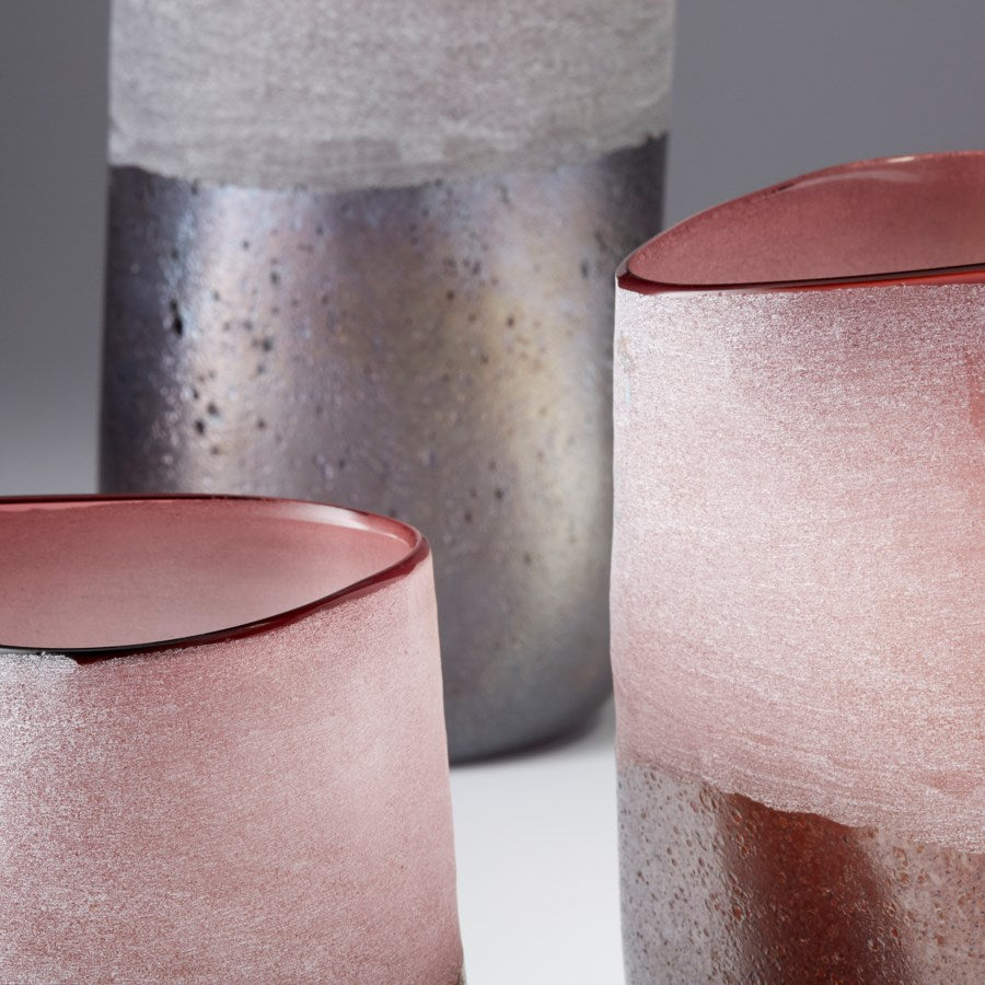 Iron Glazed Glass Vase - The Nifty Decor