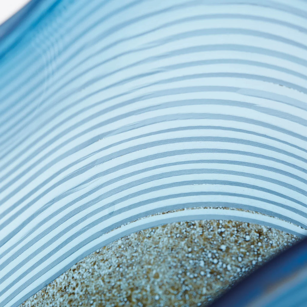 Blue Iron Glaze Glass Vase - Bombay Mercantile