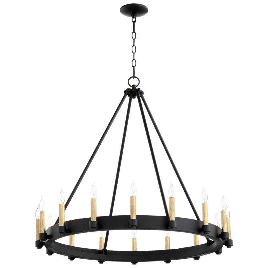 Wagon wheel-shaped chandelier - The Nifty Decor