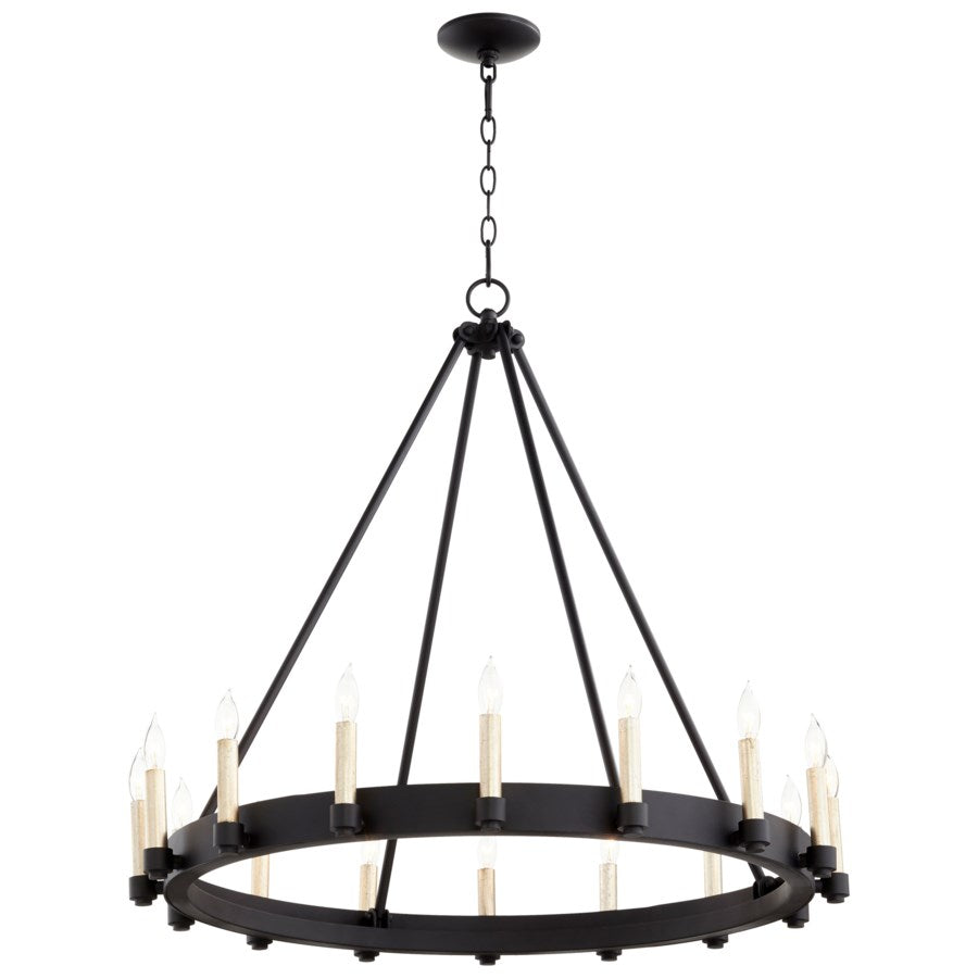 Wagon wheel-shaped chandelier - The Nifty Decor