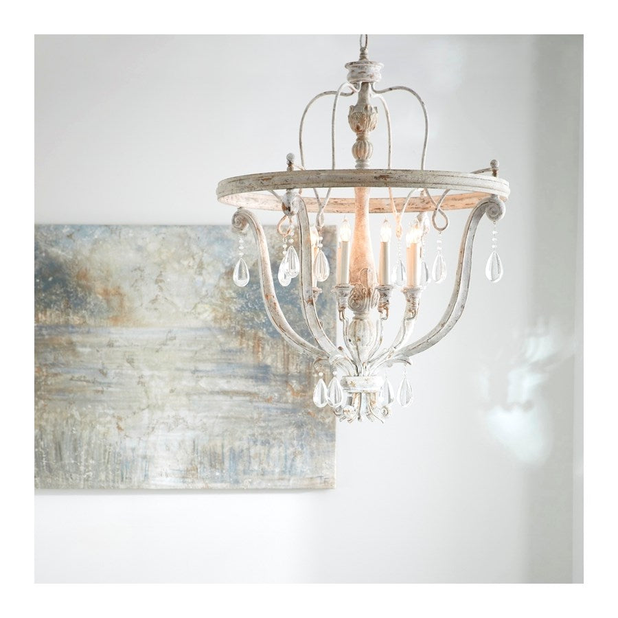 Weathered Grey finish chandelier - The Nifty Decor