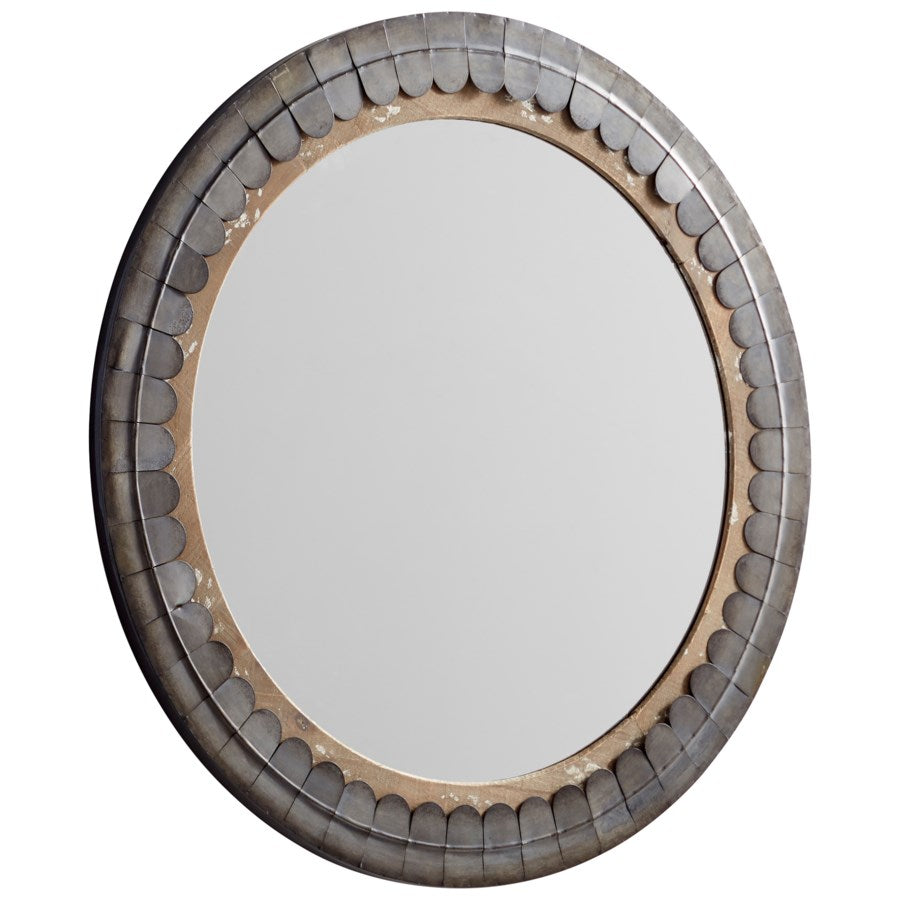 Round scalloped frame mirror - The Nifty Decor