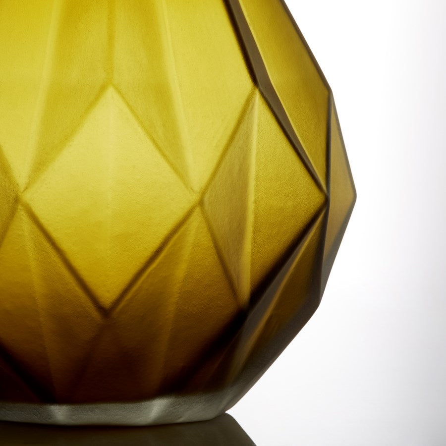 Sage Green Finish Glass Vase - The Nifty Decor