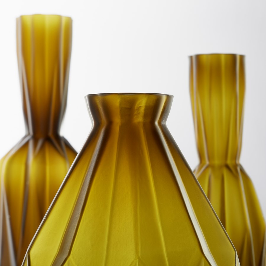 Sage Green Finish Glass Vase - The Nifty Decor