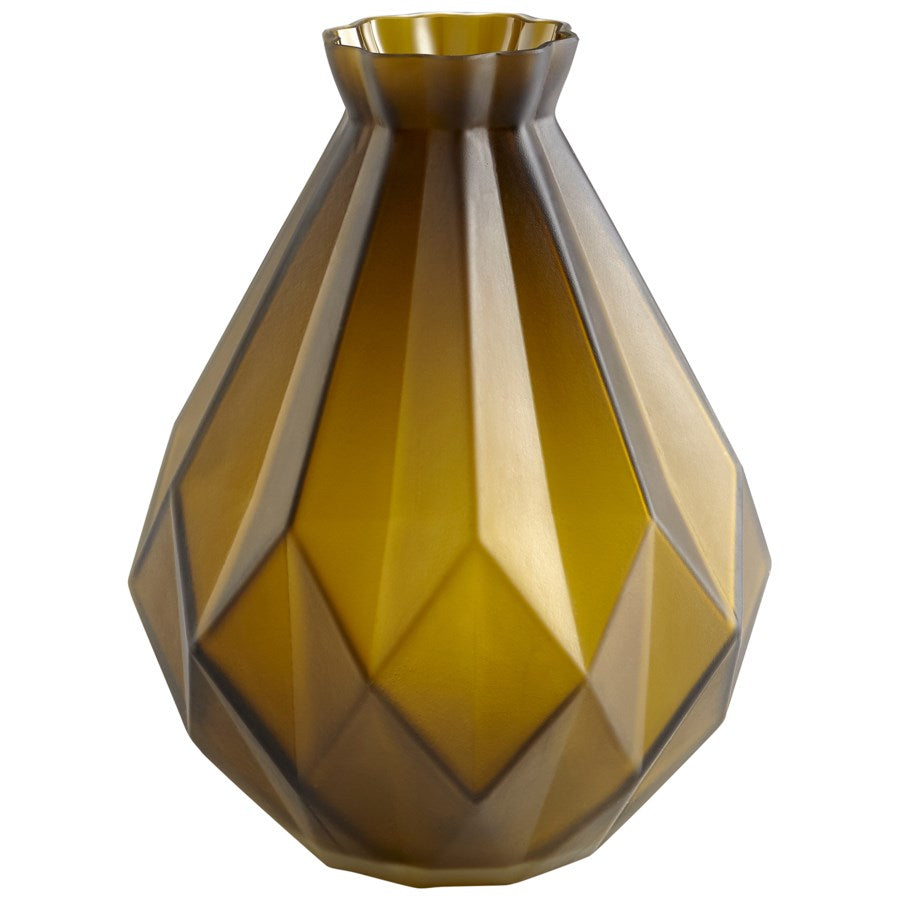 Sage Green Finish Glass Vase - The Nifty Decor