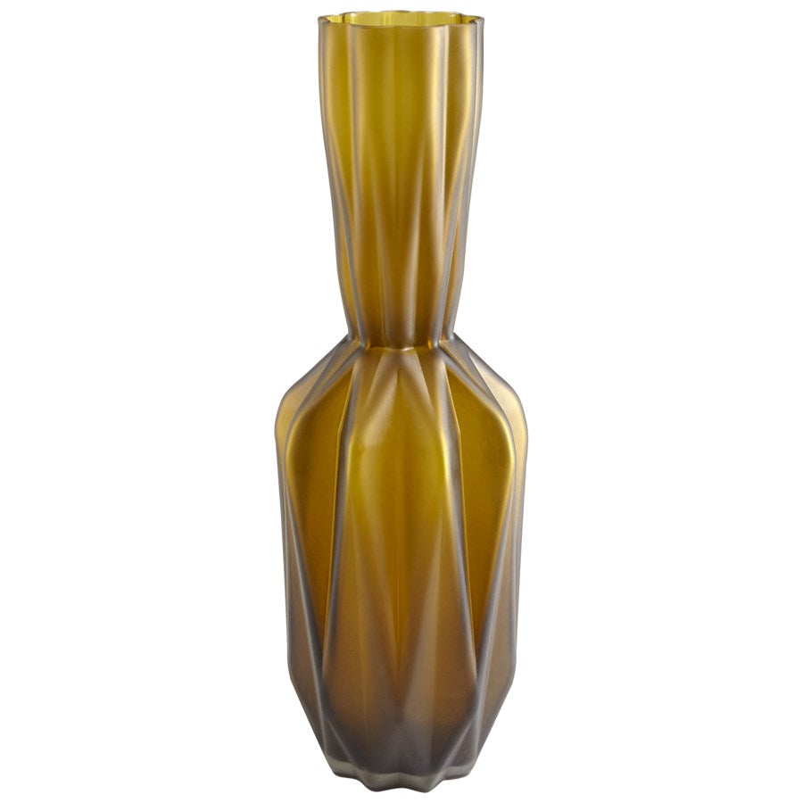 Sage Green Finish Glass Vase - The Nifty Decor