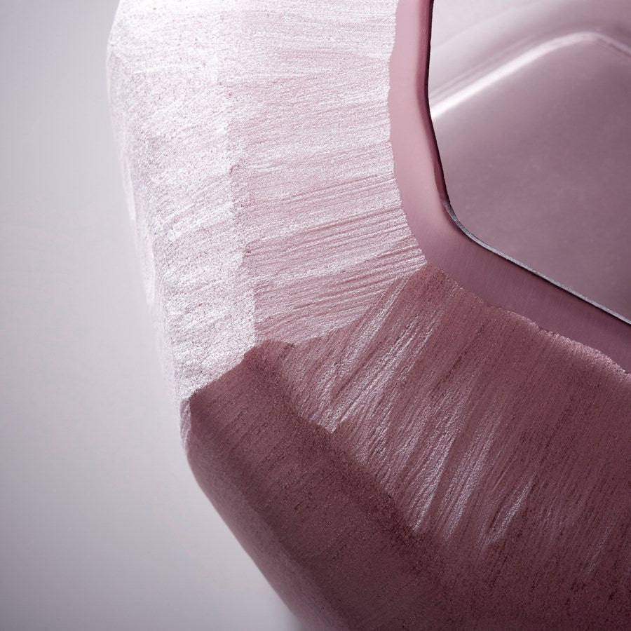 Geometrically textured Plum Vase - The Nifty Decor