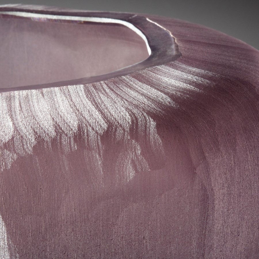 Geometrically textured Plum Vase - The Nifty Decor