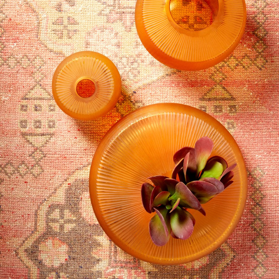 Amber Glass Vase - The Nifty Decor