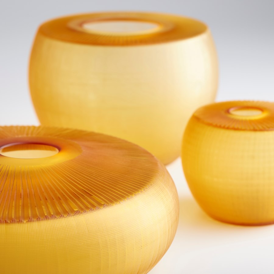 Amber Glass Vase - The Nifty Decor