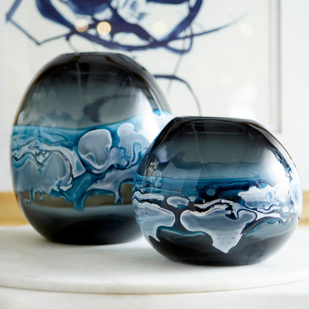 Blue and White Vase - Bombay Mercantile