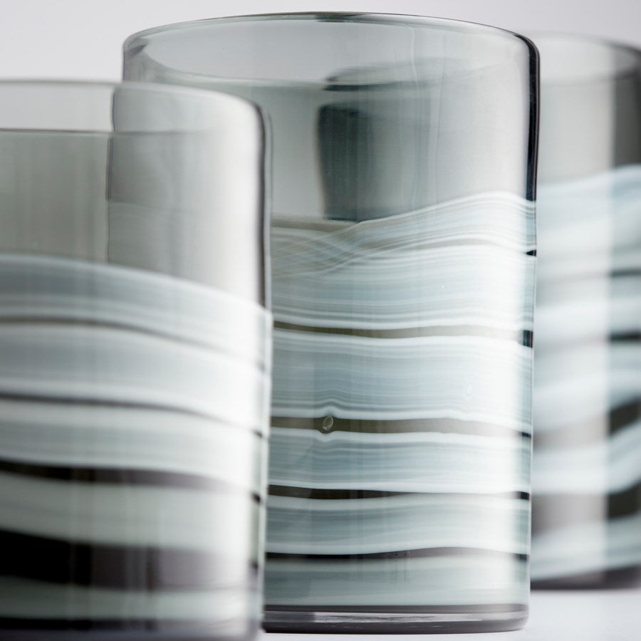 White and Silver swirled Vase - The Nifty Decor