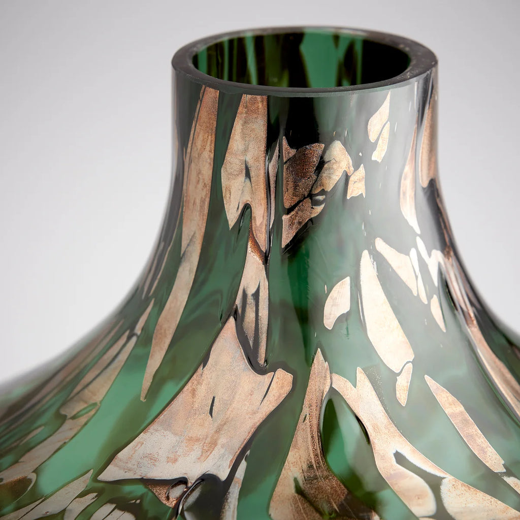 Green and Gold Vase - Bombay Mercantile