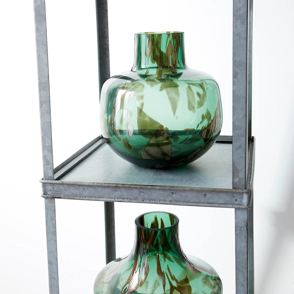 Green and Gold Vase - Bombay Mercantile