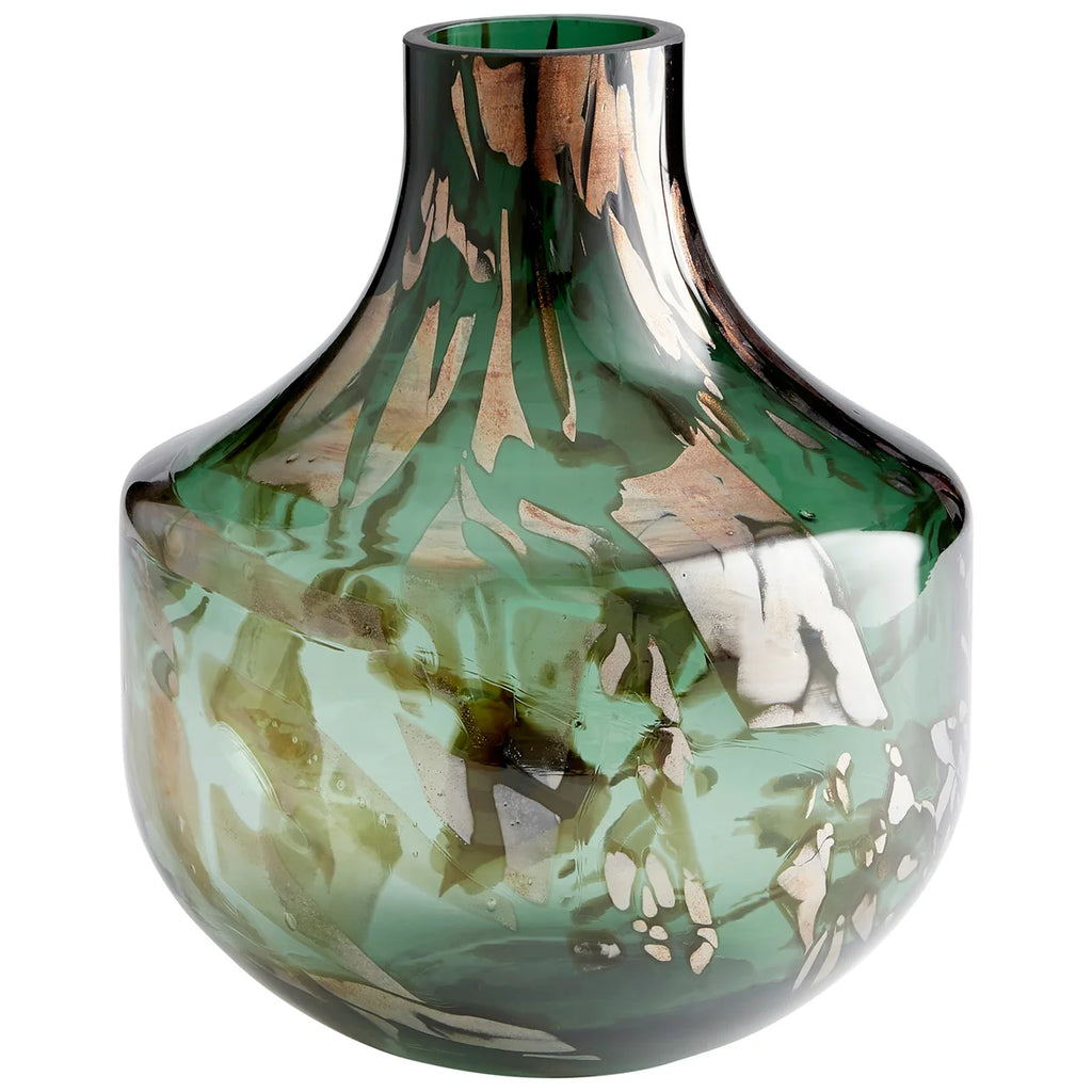 Green and Gold Vase - Bombay Mercantile