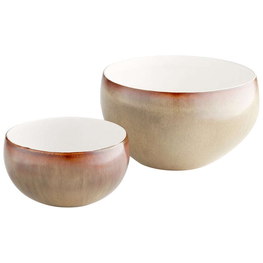 Olive glaze round ceramic bowl - The Nifty Decor