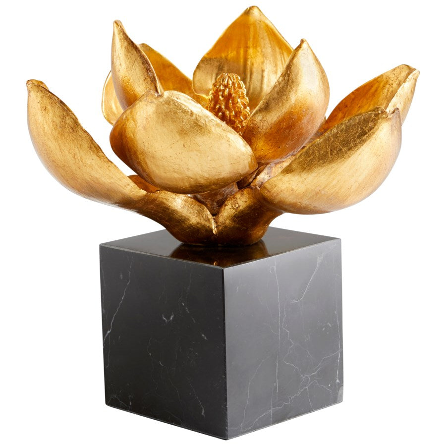 Gilded Magnolia sculpture - The Nifty Decor
