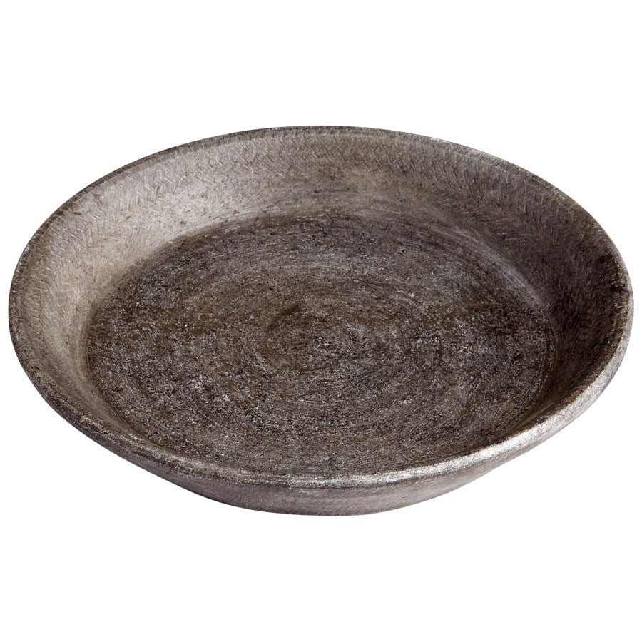 Marble grey finish round tray - The Nifty Decor