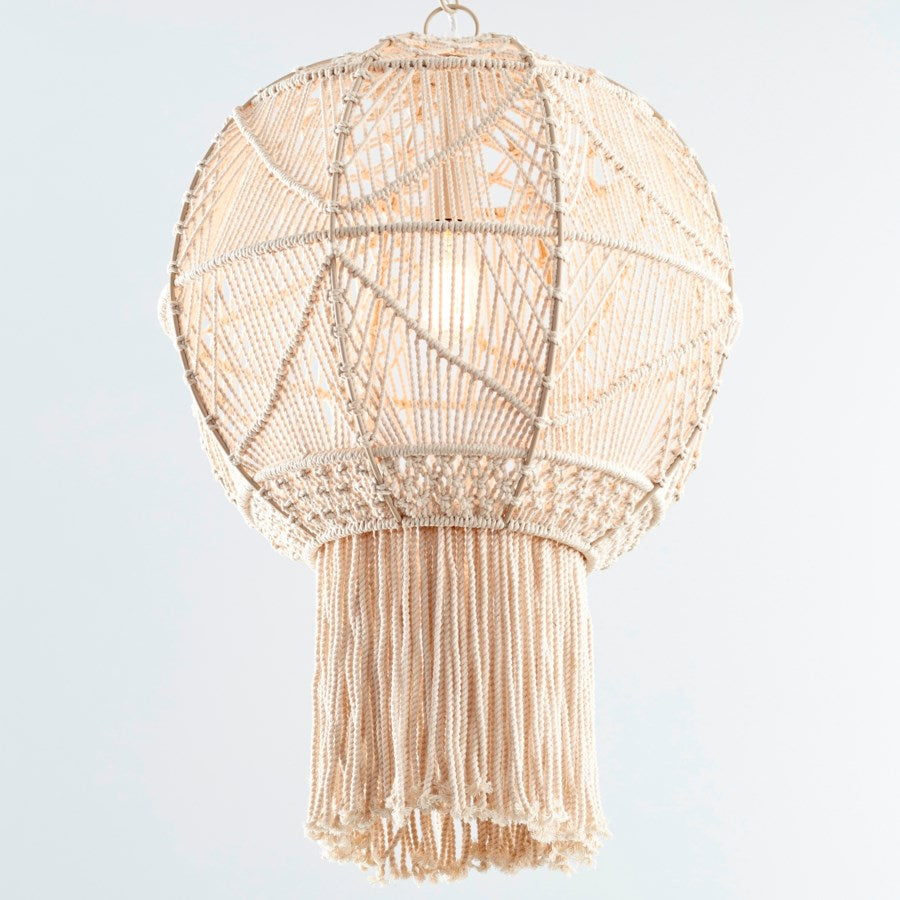 Round macrame pendant light - The Nifty Decor