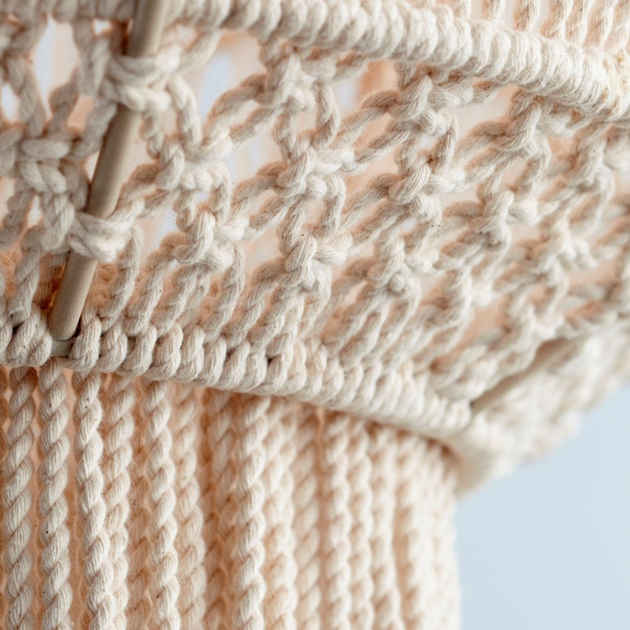 Round macrame pendant light - The Nifty Decor