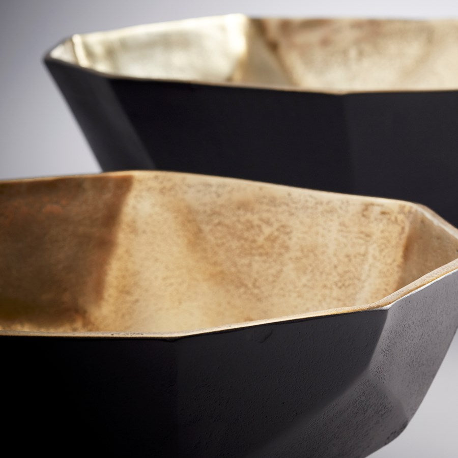 Matt Black and Gold Bowl - The Nifty Decor