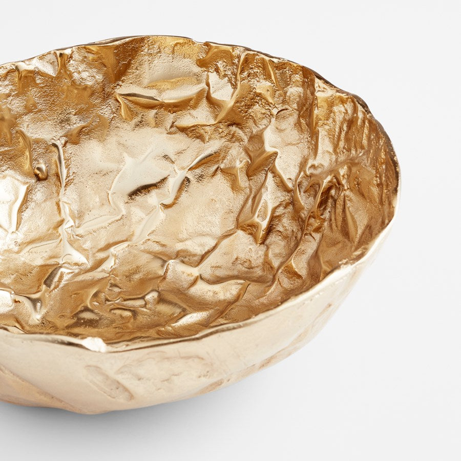 Crumpled Gold Bowl - The Nifty Decor