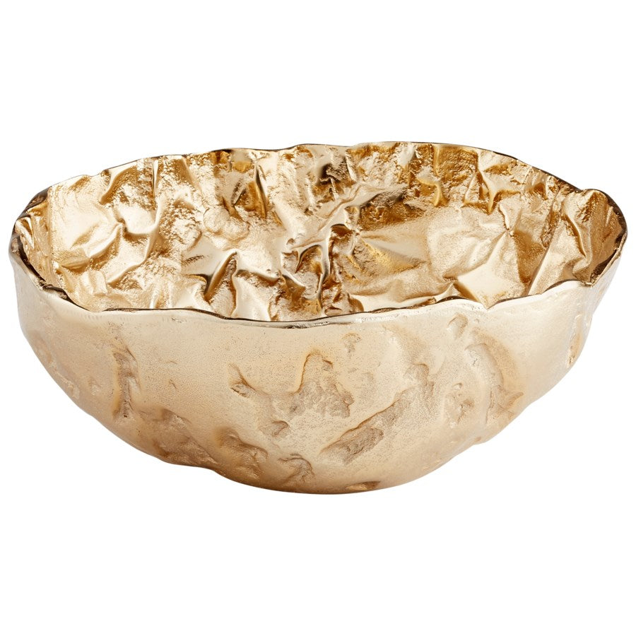 Crumpled Gold Bowl - The Nifty Decor