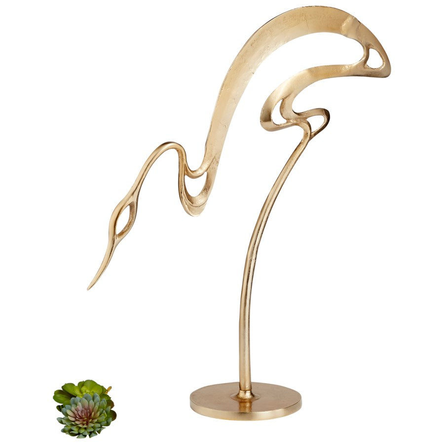 Gold bird sculpture - The Nifty Decor