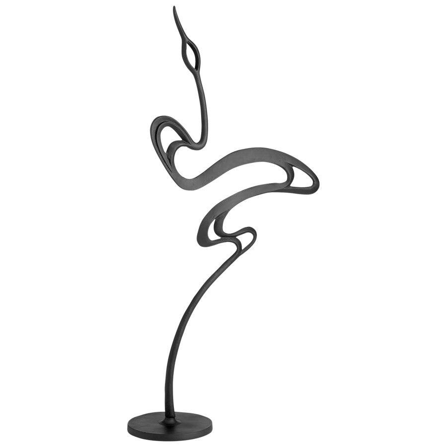 Matte black bird sculpture - The Nifty Decor