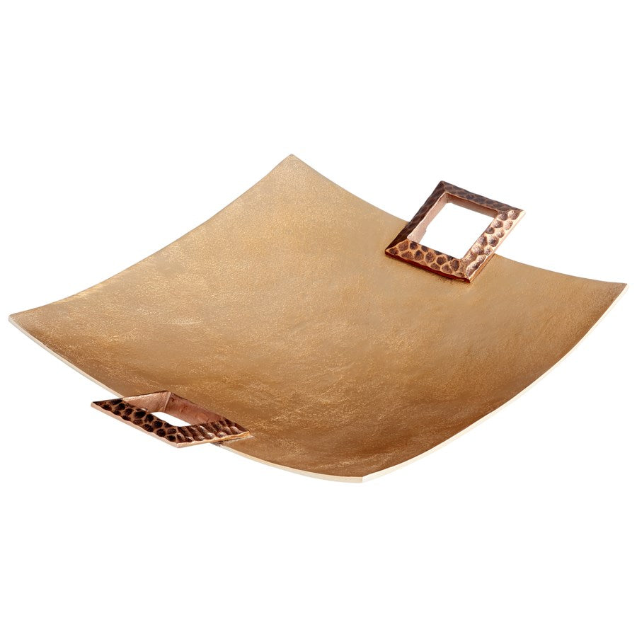 Bronze hammered handle tray - The Nifty Decor