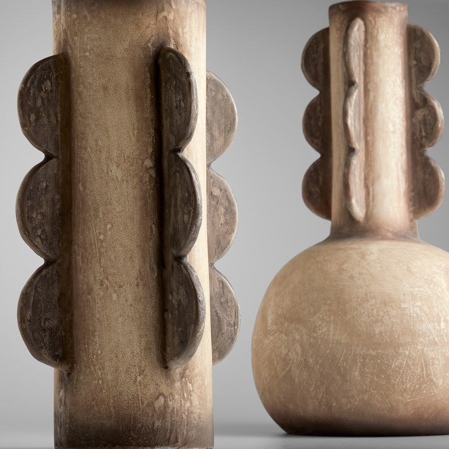 Cylindrical design muted totem pole Vase - The Nifty Decor