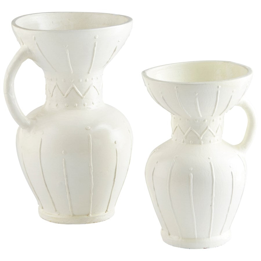 White Terracotta Vase - The Nifty Decor