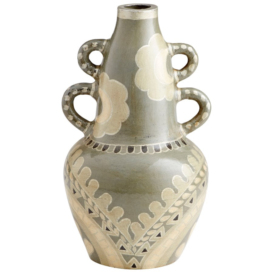 Olive Green looped Vase - The Nifty Decor