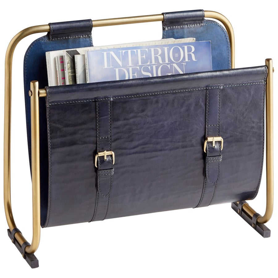 Midnight blue Leather Storage - The Nifty Decor