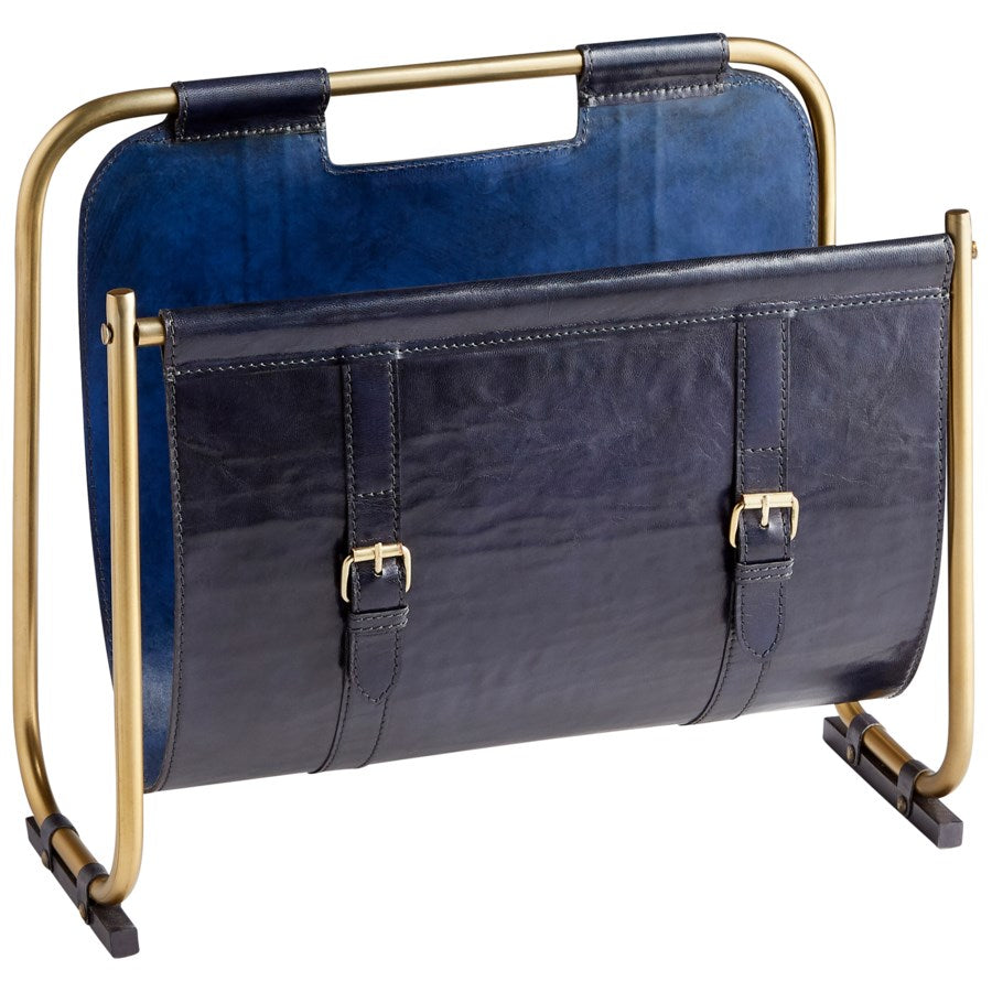 Midnight blue Leather Storage - The Nifty Decor