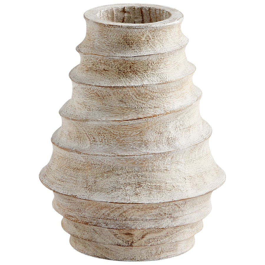Ribbed Whitewashed Vase - The Nifty Decor
