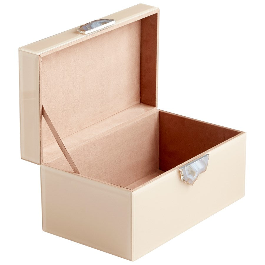 Glossy beige finish Container - The Nifty Decor
