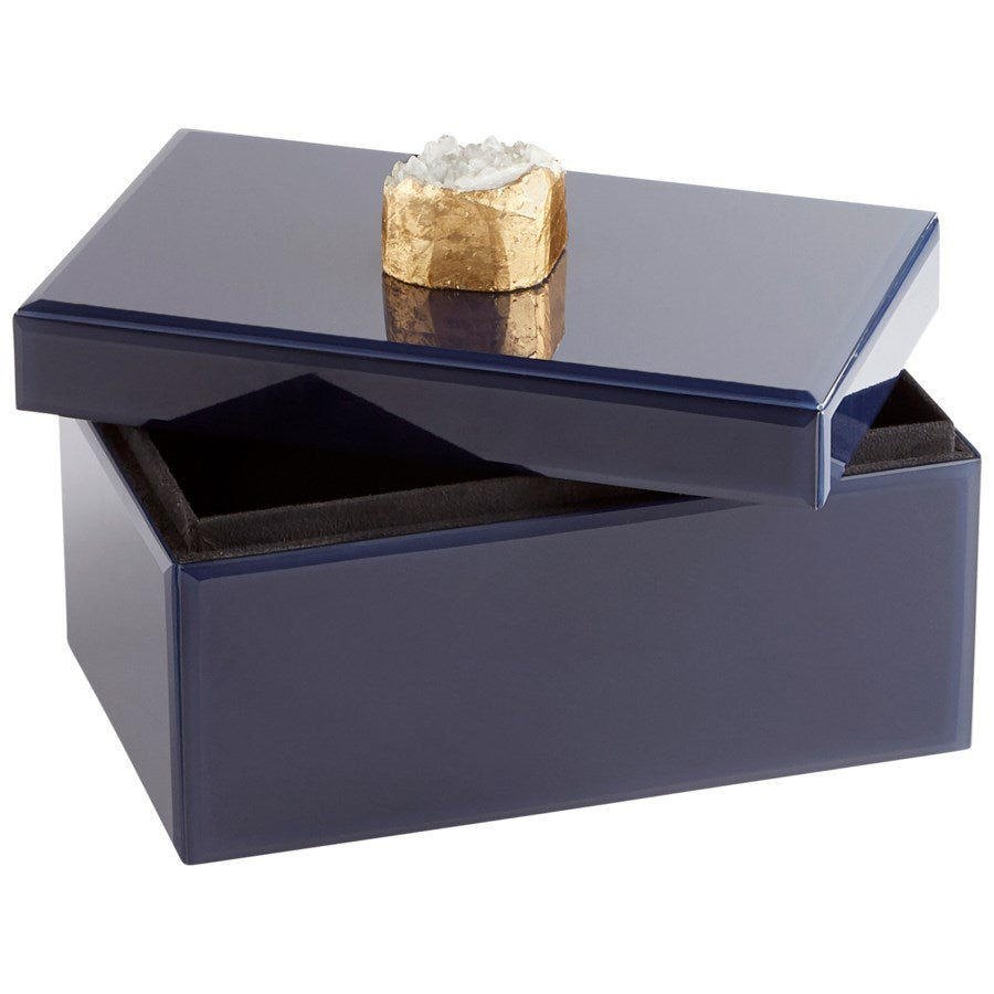 Glossy blue finish container - The Nifty Decor