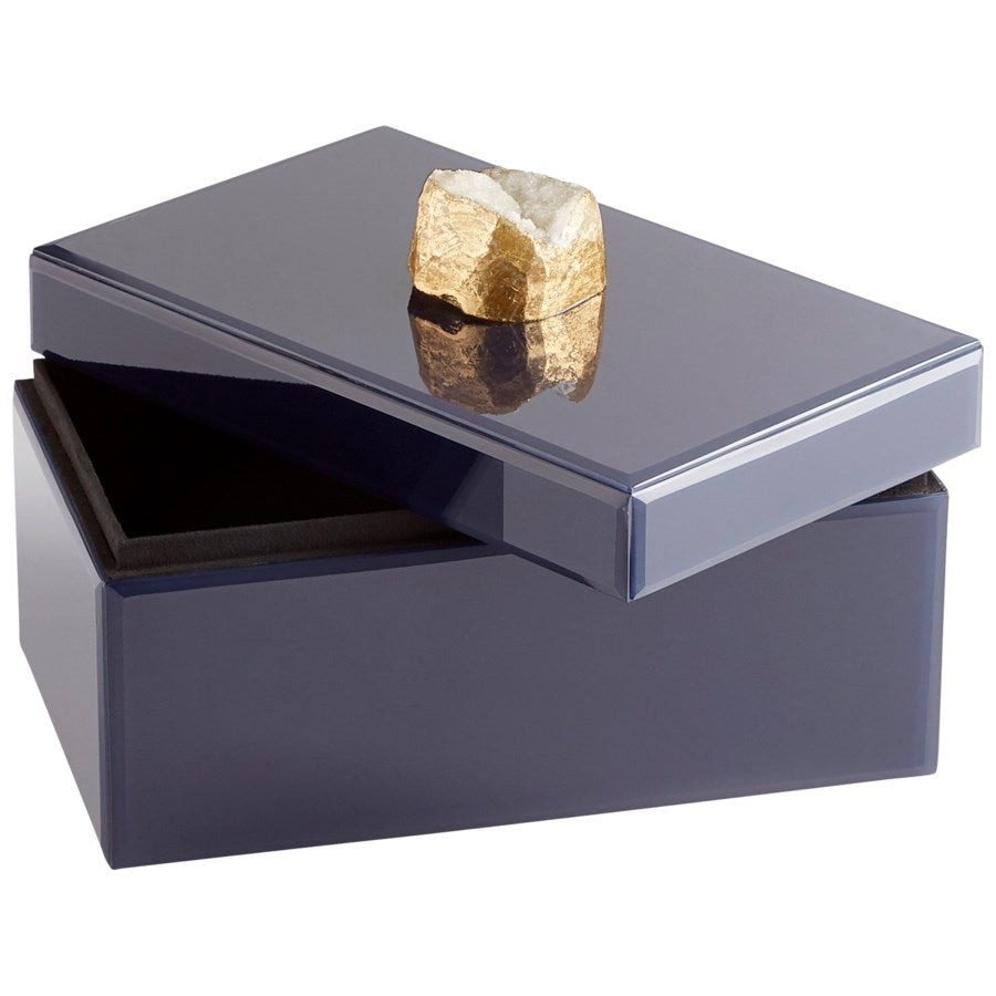 Glossy blue finish container - The Nifty Decor