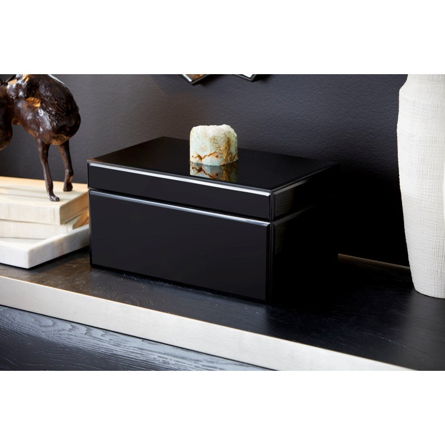 Glossy blue finish container - The Nifty Decor
