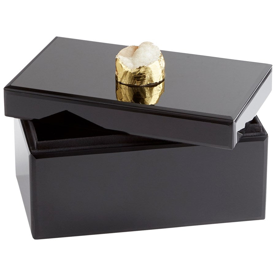 Glossy black finish container - The Nifty Decor