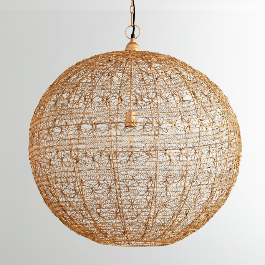 Golden orb pendant light - The Nifty Decor
