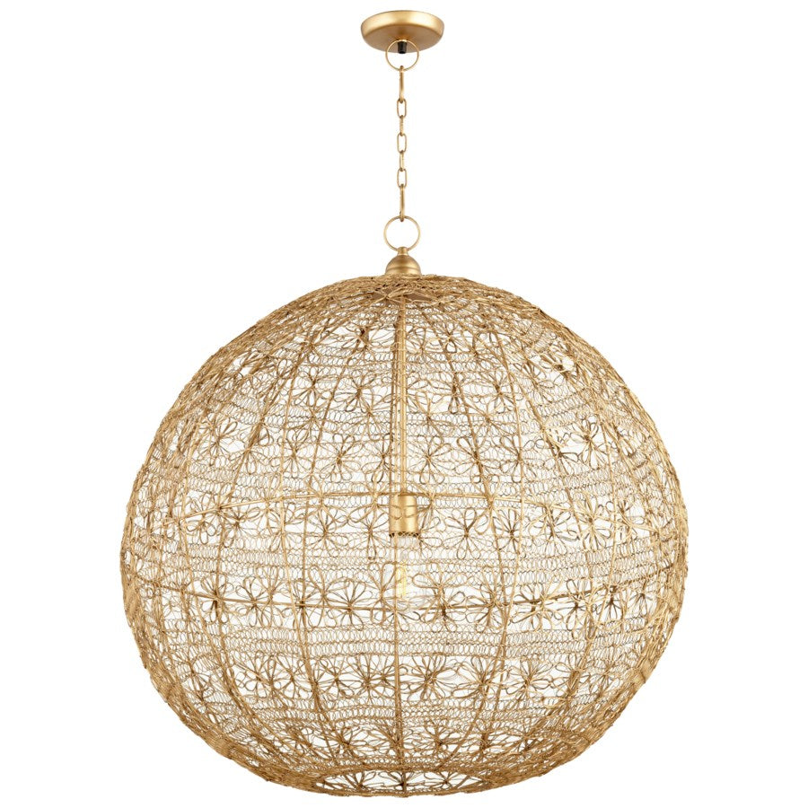 Golden orb pendant light - The Nifty Decor