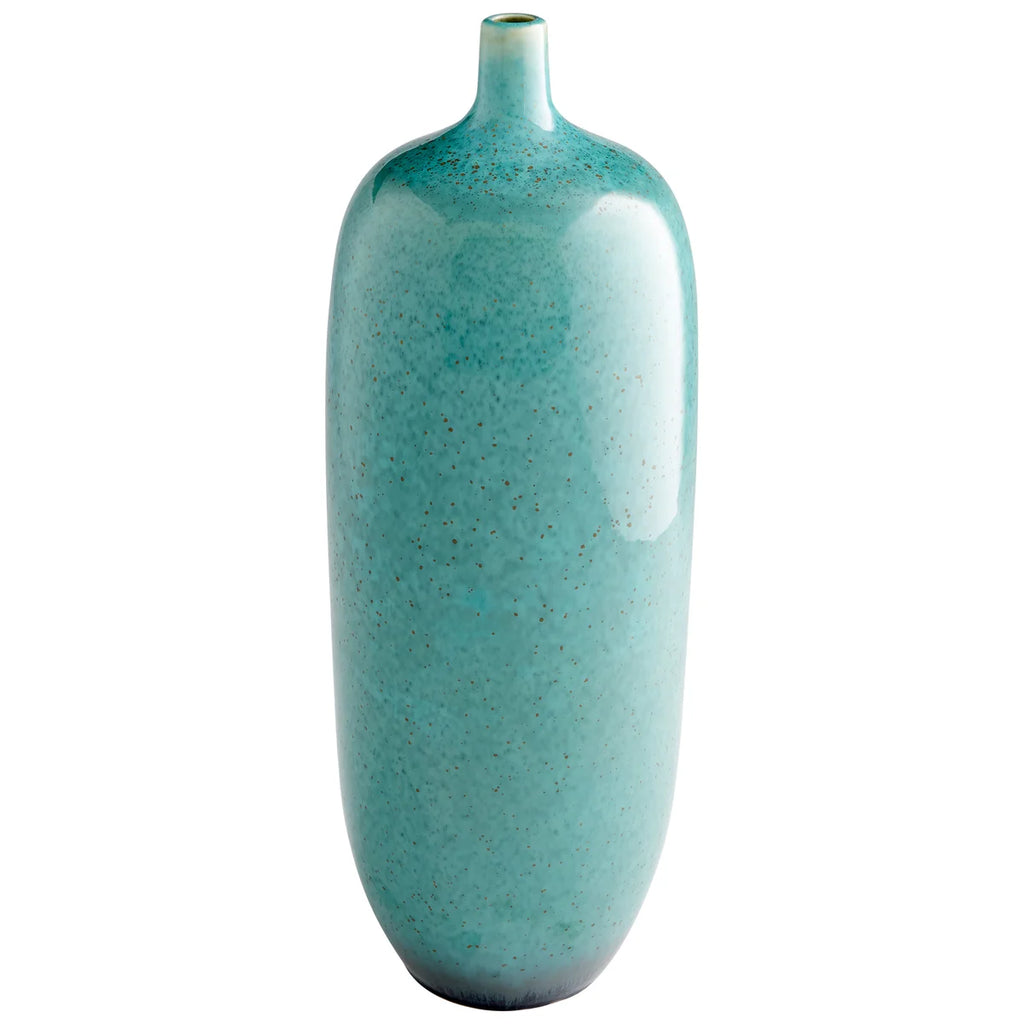 Turquoise Glaze Vase - Bombay Mercantile
