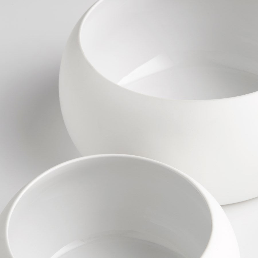 White Ceramic round bowl - The Nifty Decor